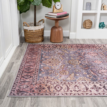 Victoria Ornate Persian All-over Washable Area Rug